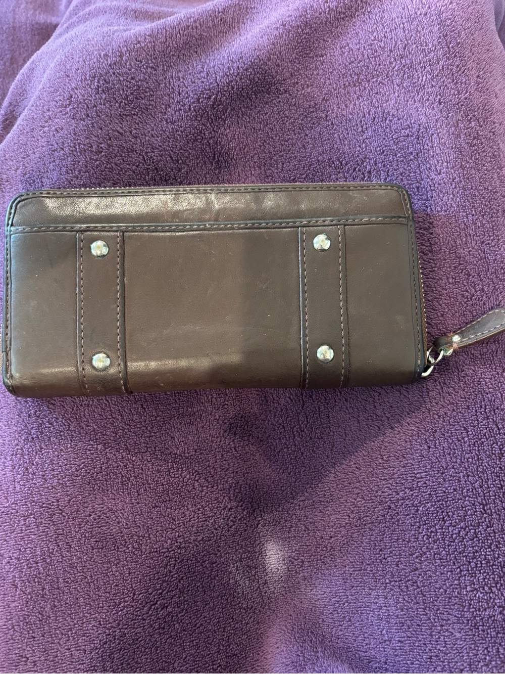 Coach Dark Brown Leather Wallet - Picture 2 of 10